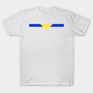 Leeds 1990/92 White, Blue, Yellow Sleeve T-Shirt